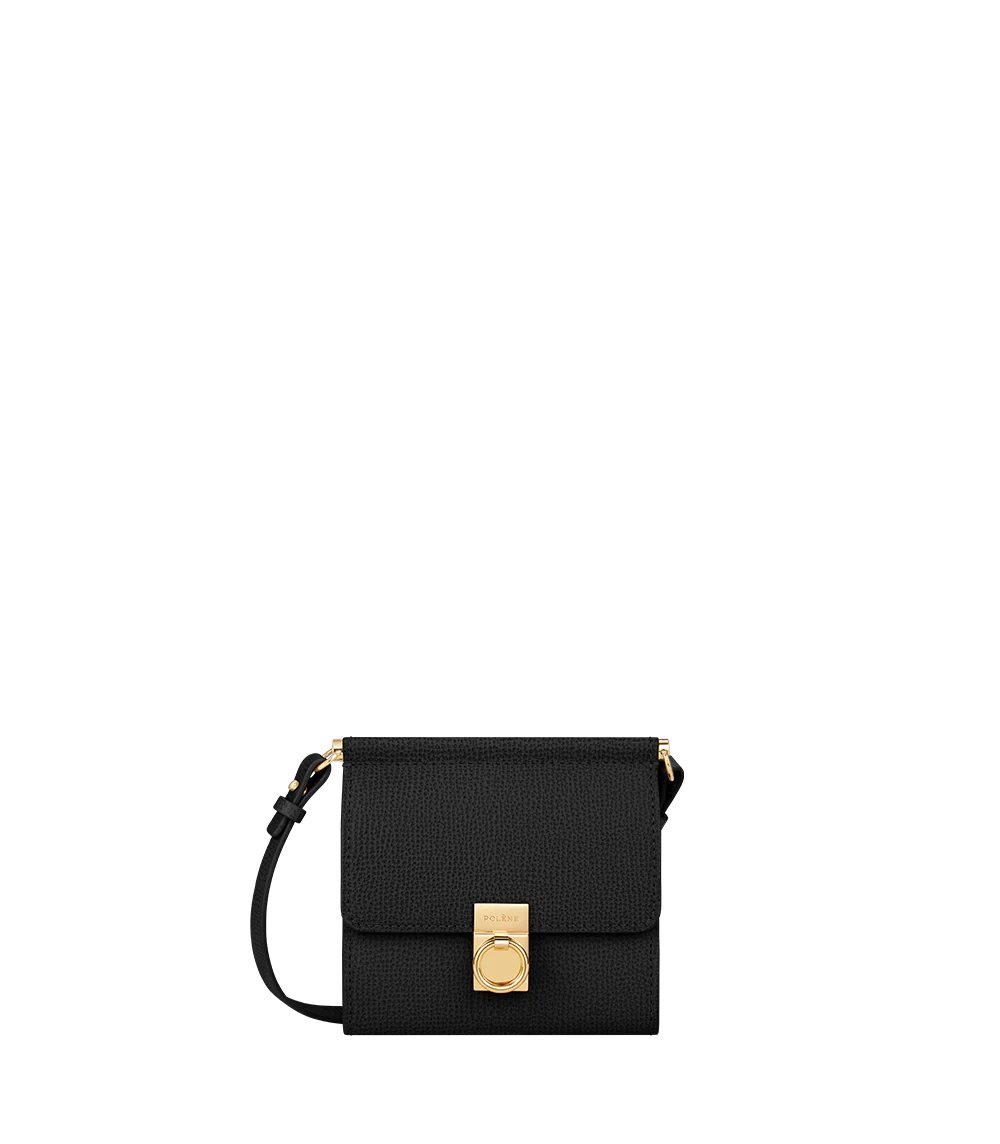 ポレーヌ Numéro Sept Crossbody 財布 黒 | JAPAN SI32P